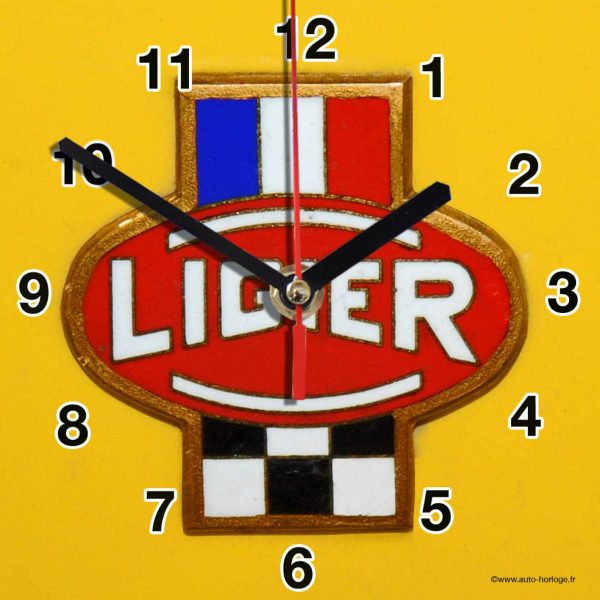 Logo calandre Ligier-01m en horloge murale