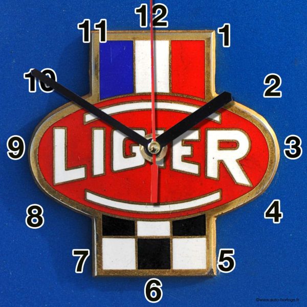 Logo calandre Ligier-03m en horloge murale