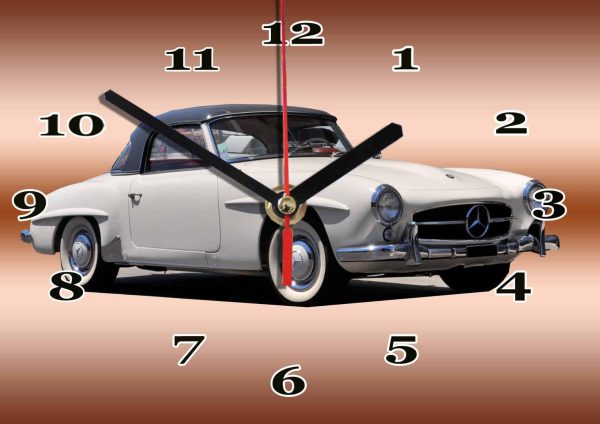 Mercedes  190-sl 01 Cabriolet de 1960 en horloge murale