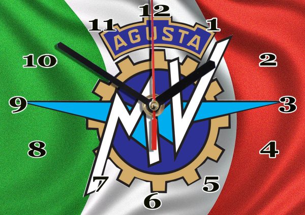 Logo MV Agusta-01m, en horloge murale alu