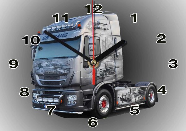 Truck-iveco-03m en horloge murale