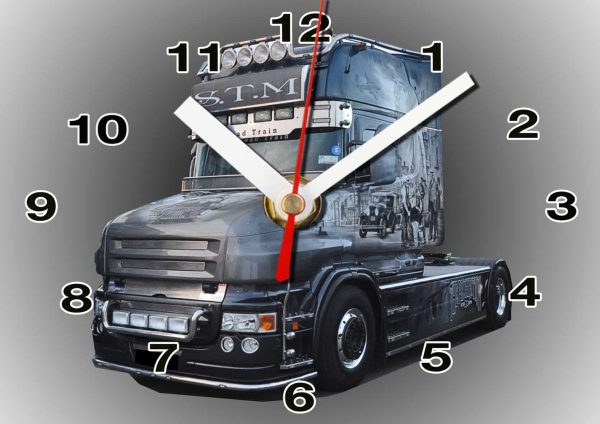 Truck  Scania en horloge murale
