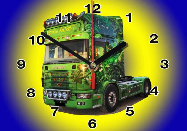 truck-scania-02m  en horloge murale
