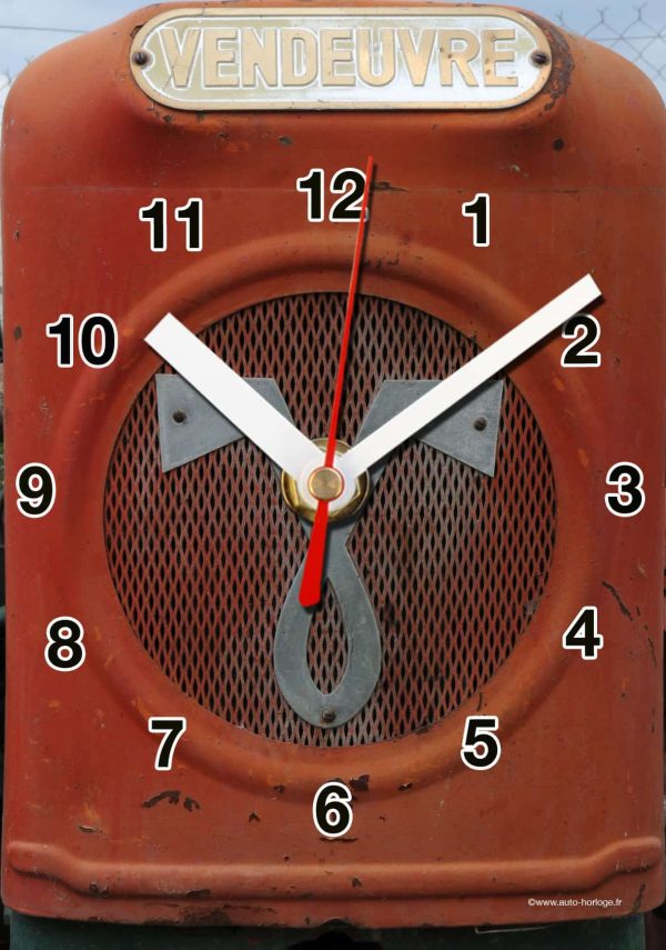 Logo Vendeuvre-01lm tracteur en horloge murale