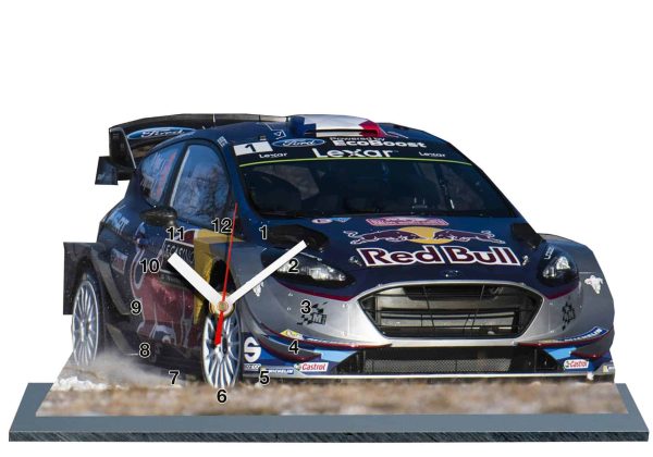 Sébastien Ogier, Monte Carlo 2017, Ford Fiesta wrc en horloge miniature sur socle 06