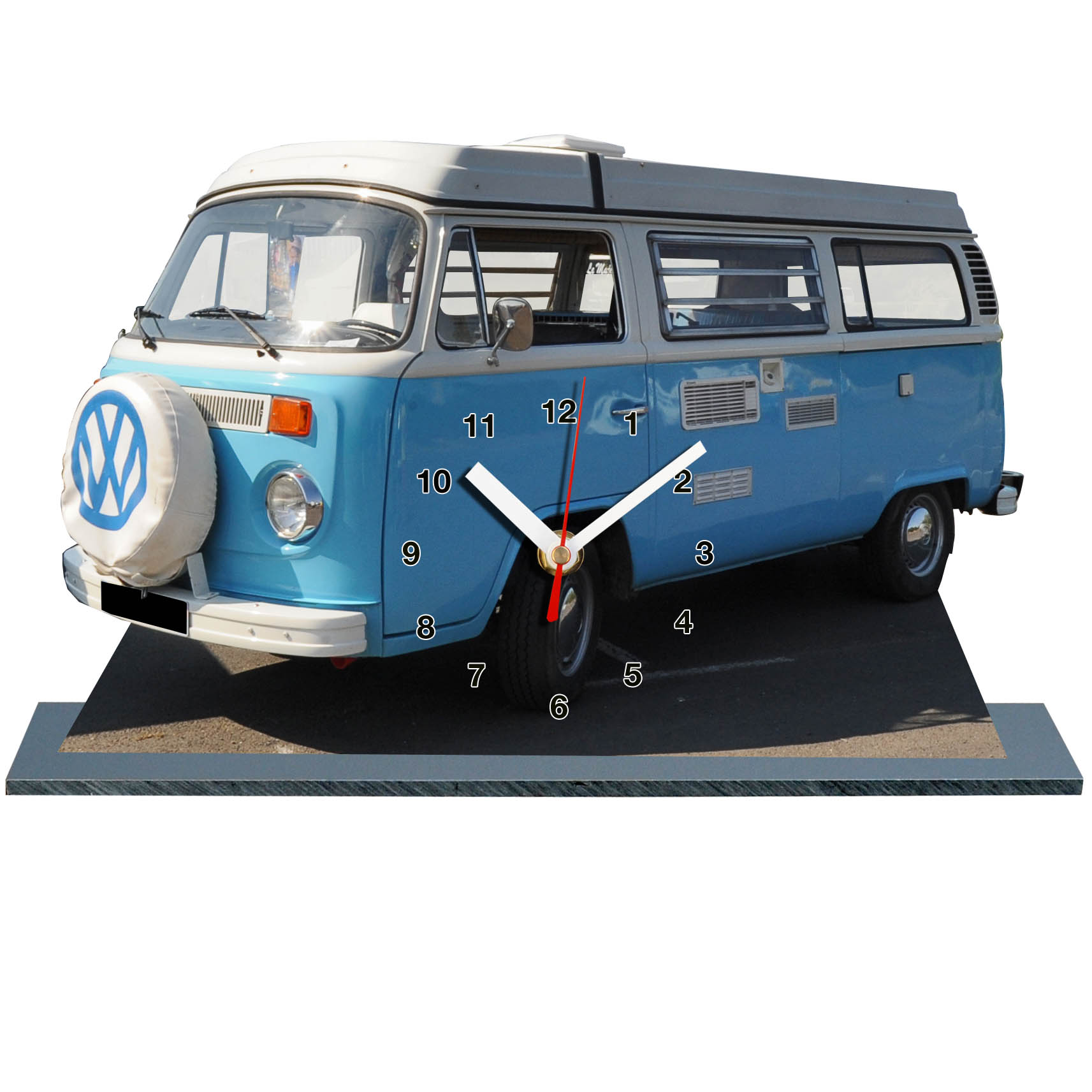 Volkswagen vw combi Type 2 bleu ciel et blanc en miniature 28