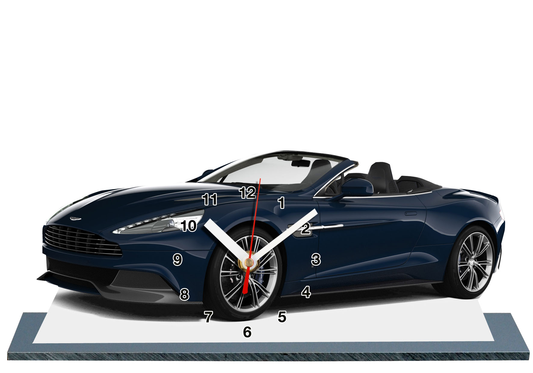 Aston Martin Cabriolet en auto horloge style miniature