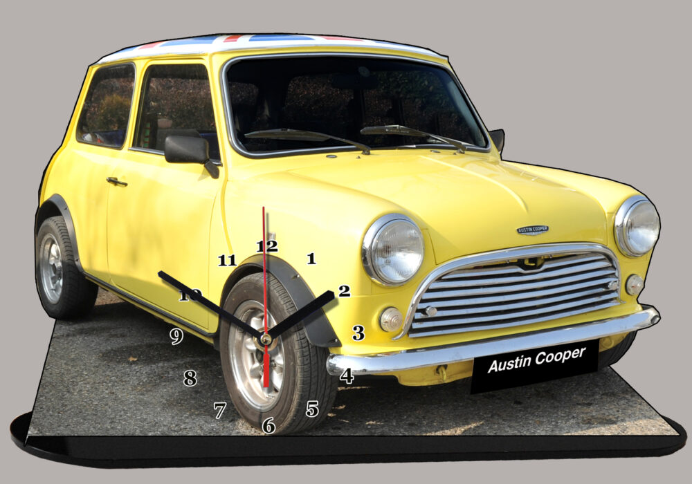 Austin mini jaune en miniature