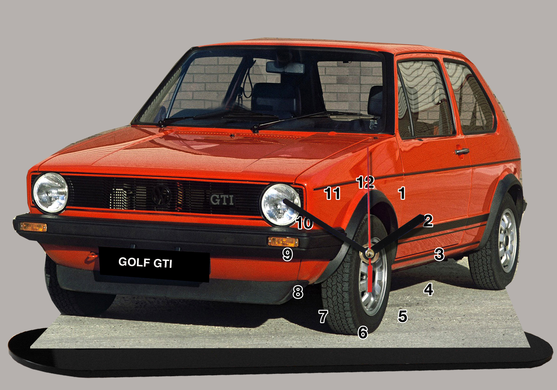 Volkswagen Golf GTI rouge en horloge miniature