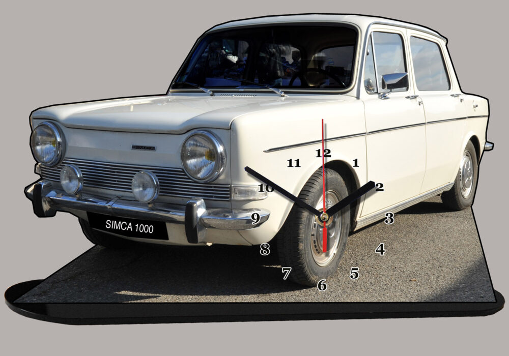 simca 1000 miniature en auto horloge