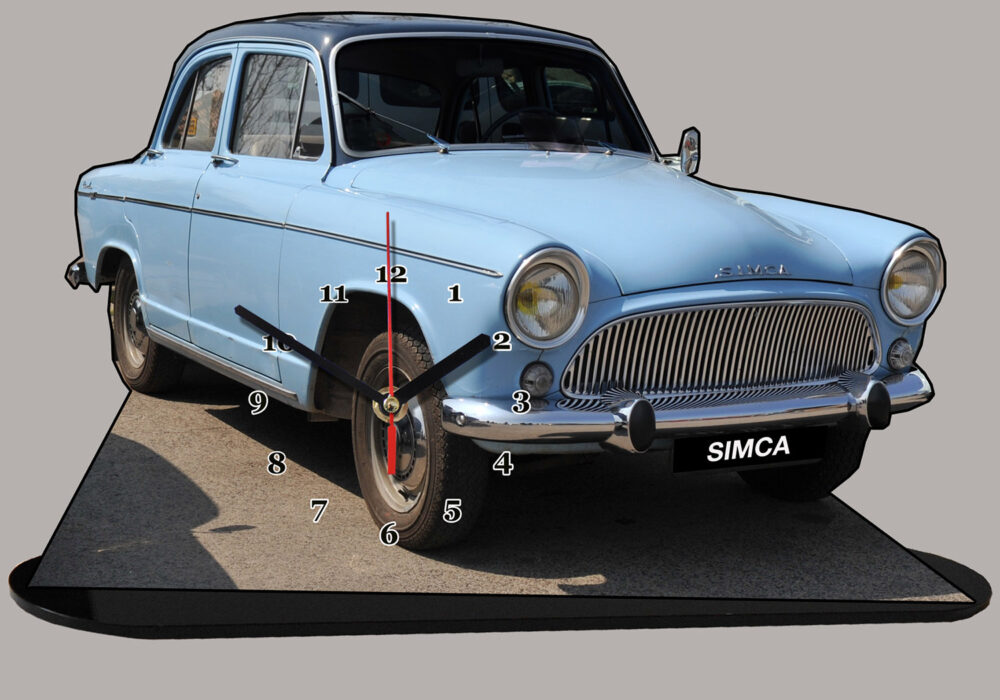 simca aronde P60 en miniature auto horloge