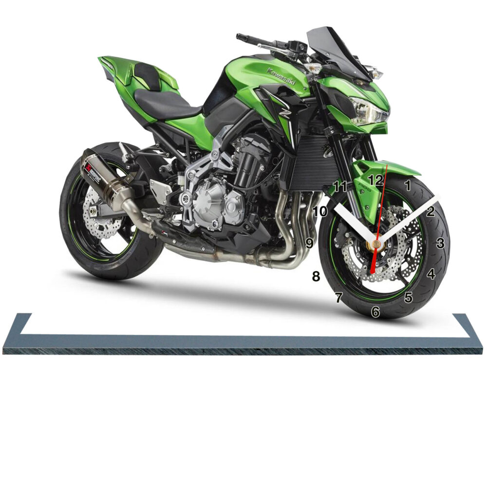 kawa z900 verte et noire miniature horloge