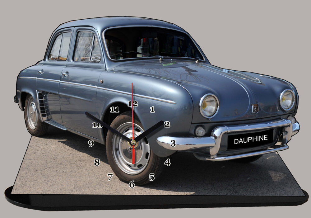 renault dauphine miniature auto horloge