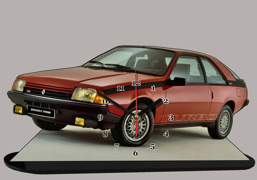 renault fuego en miniature auto horloge