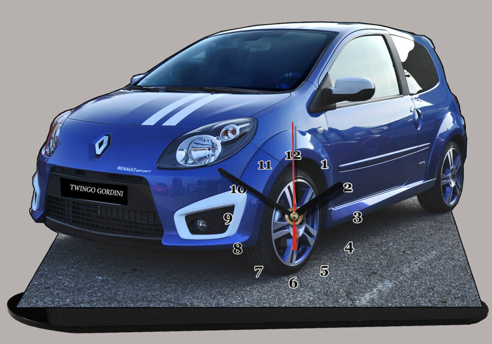 renault twingo en miniature auto-horloge