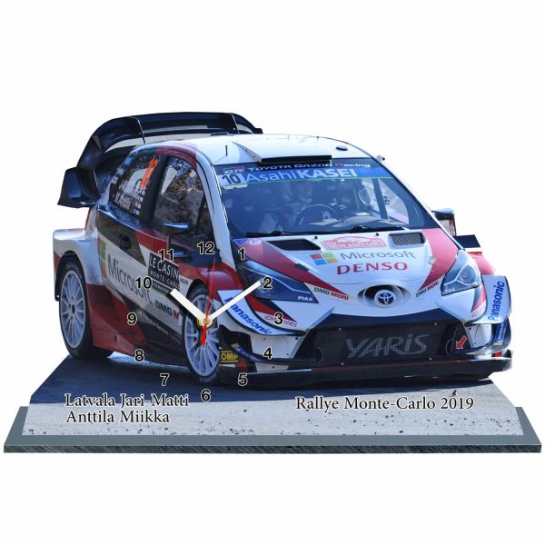 Jari-Matti Latvala, Toyota Yaris wrc, Rallye Monte-Carlo 2019 en horloge sur socle 01