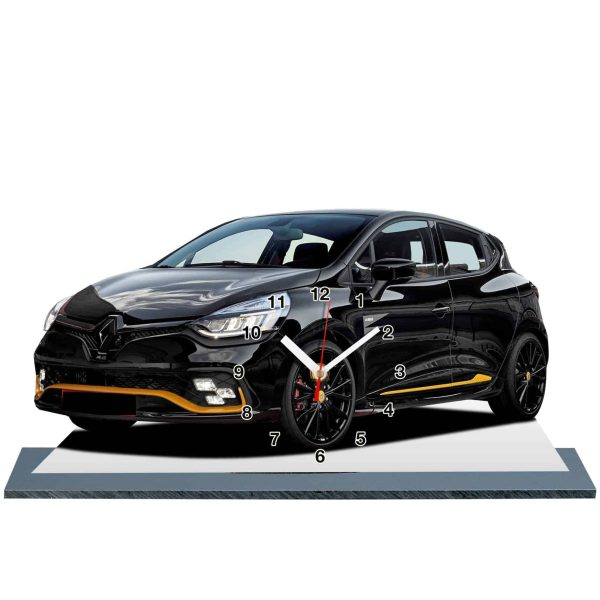 Renault Clio 4 RS  2018 en horloge miniature sur socle 07