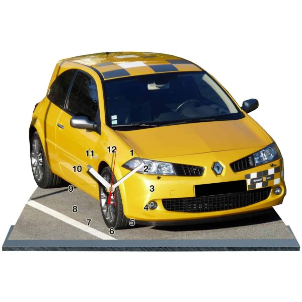 Megane RS R26, F1 Team, en horloge sur socle 06