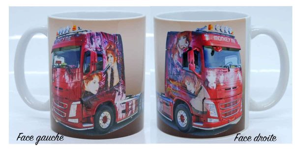 Camion, Truck, Volvo décoré , Mylène Farmer en mug